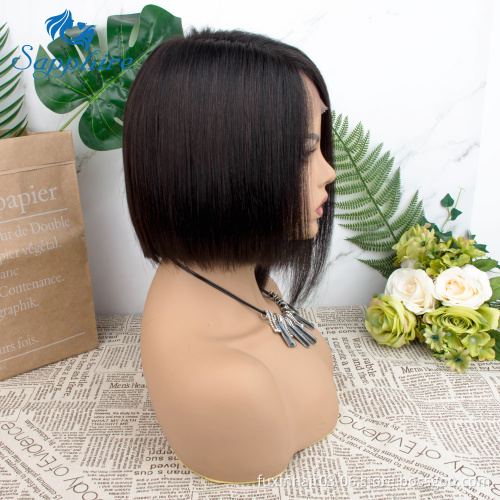 T Part Blunt Cut BOB Lace Front Wig Human Hair Virgin U Part Closure Wig Brazilian Human Short Straight Hair Lace Wig
